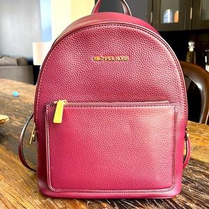 Maroon Michael Kors backpack